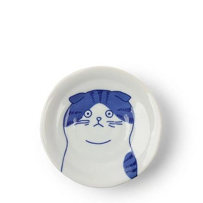 Ceramic Cat Face Plate Set (Japan)