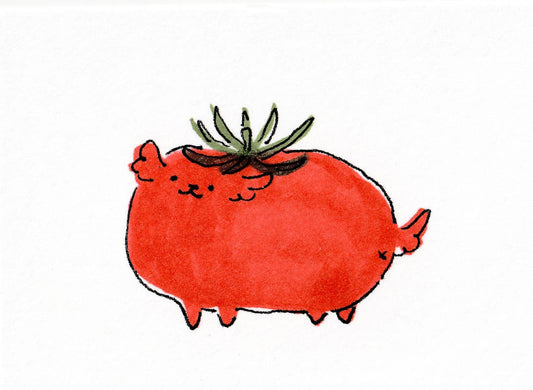 Lil’ Tomato Dog Mini Art Print | Rebekah Evans (NC)