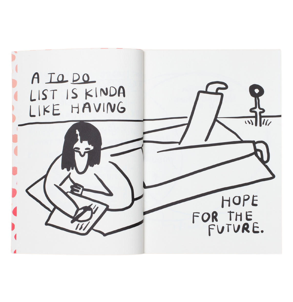 Make It Happen journal spread: a to-do list is kinda like having hope for the future
