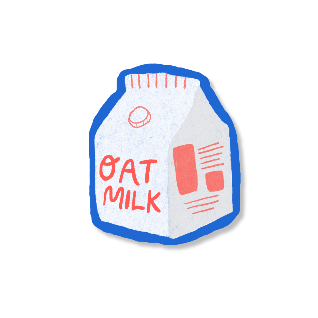 Oat Milk Vinyl Sticker | Mel Andrel (ME)