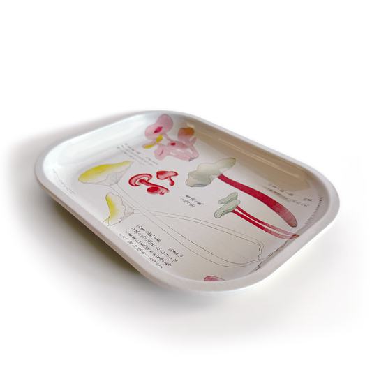Vintage Japanese Mushroom Metal Catchall Tray | Curious Prints (TX)