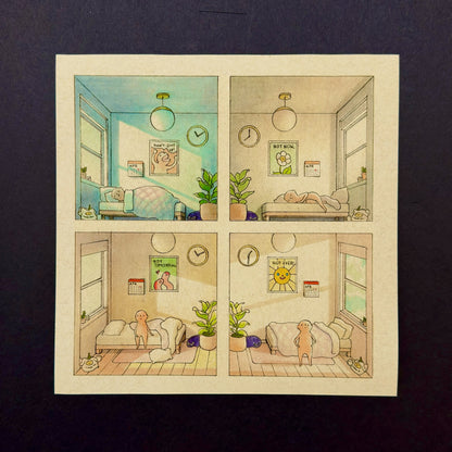 Don't Give Up art print by Felicia Chiao – shown on display