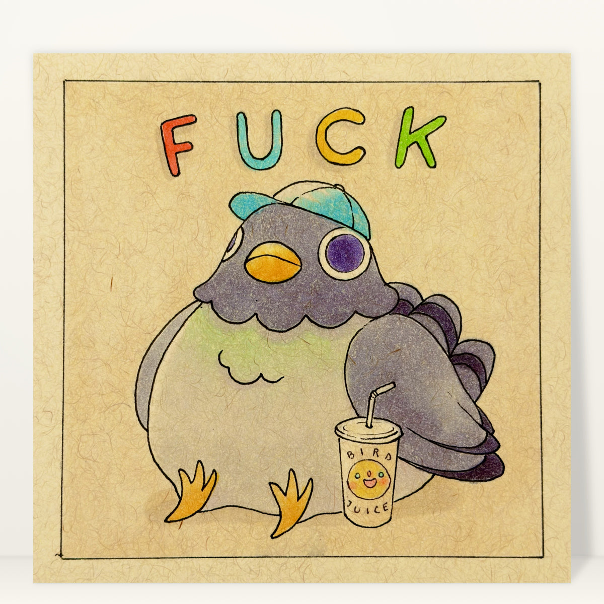 Fuck Pigeon 01 art print by Felicia Chiao