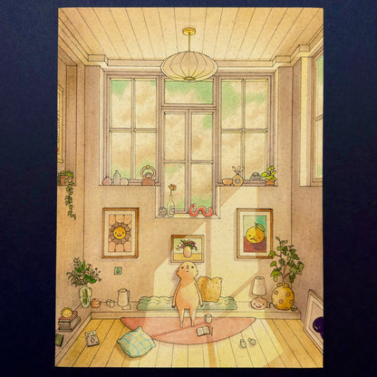 Happy Place art print by Felicia Chiao – shown on display