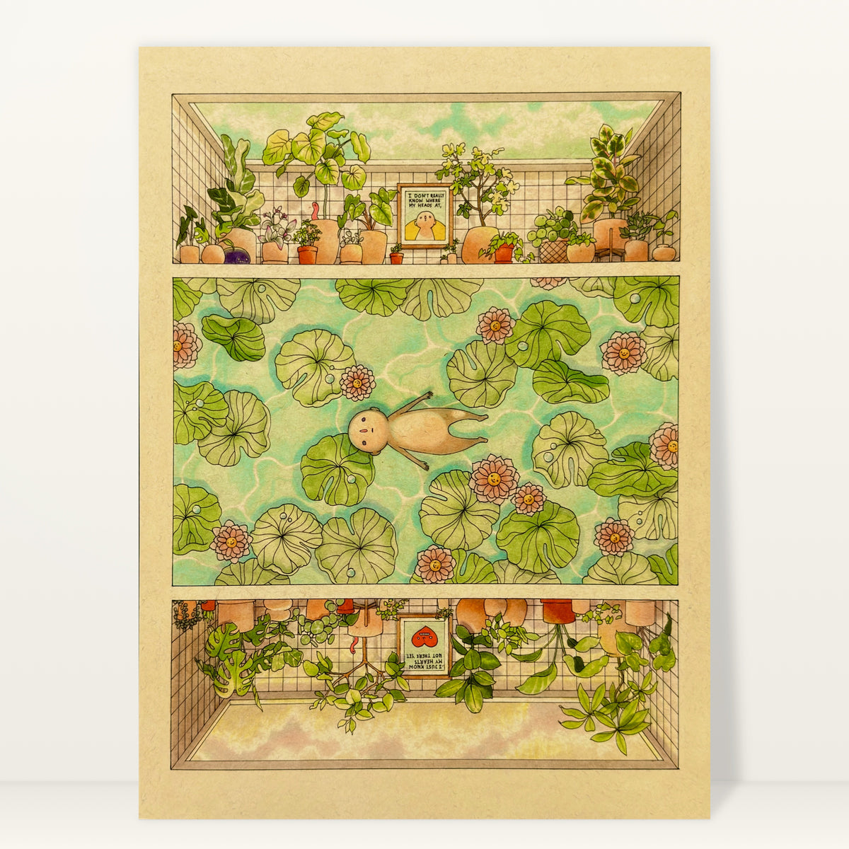 Pool art print by Felicia Chiao