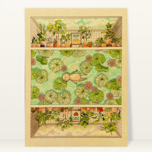 Pool art print by Felicia Chiao