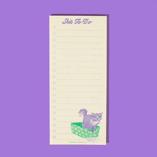 Grumpy Cat Floral Litter Box Notepad | Bromstad Printing Co. (VA)