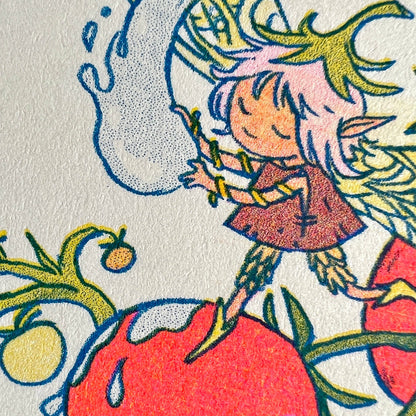 Sunflower Fairy Riso Print | Natalie Andrewson (CA)