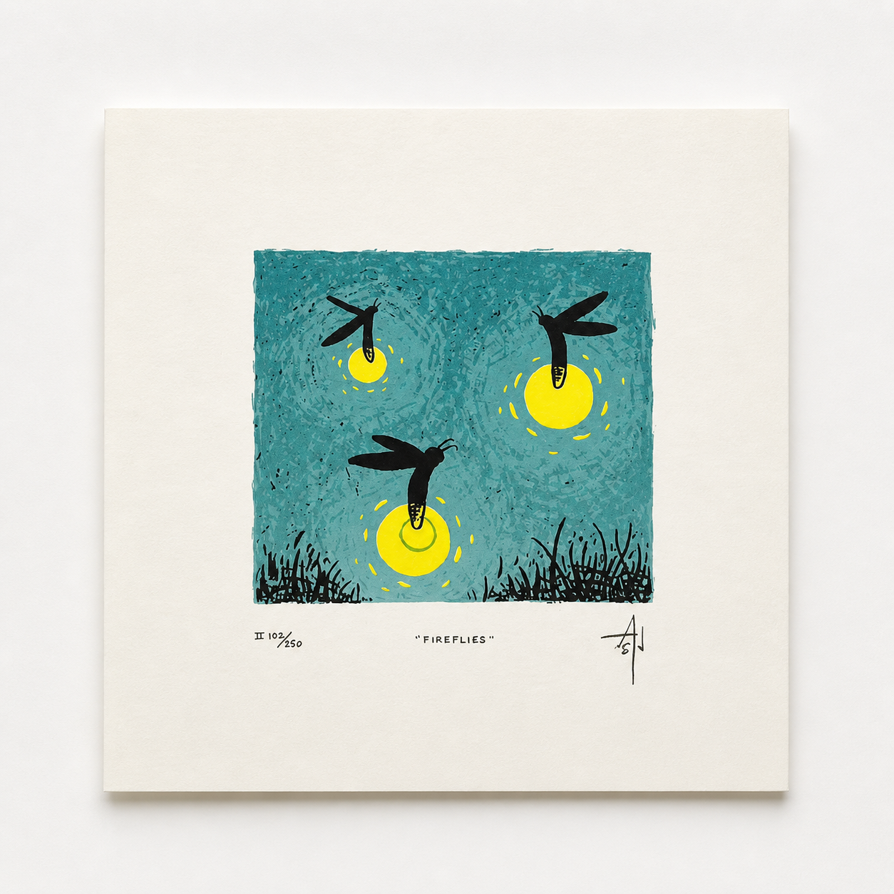 Fireflies Screenprint | Allison & Jonathan Metzger (IA)