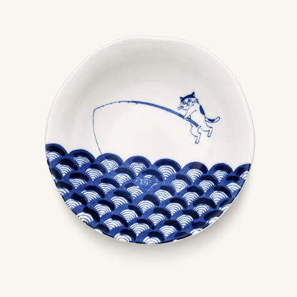 Fishing Cat Bowl | Porcelain (Japan)