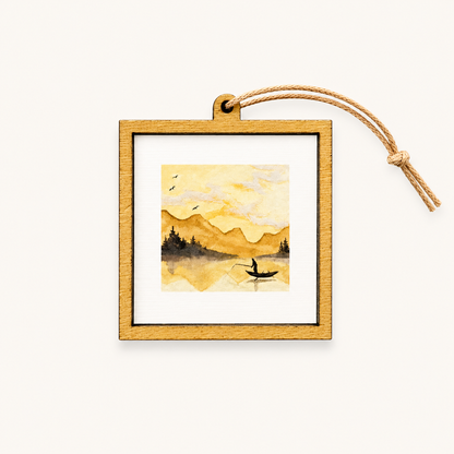 Fishing Canoe Mini Art Print | Mick’s Art Goods (WA)