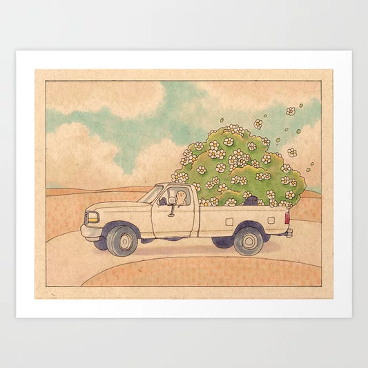 Flower Delivery Art Print | Felicia Chiao (CA)
