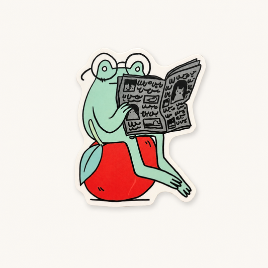 Reading Frog Vinyl Sticker | Deth P. Sun (CA)