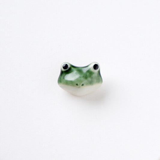 Ceramic Frog Brooch | Japan