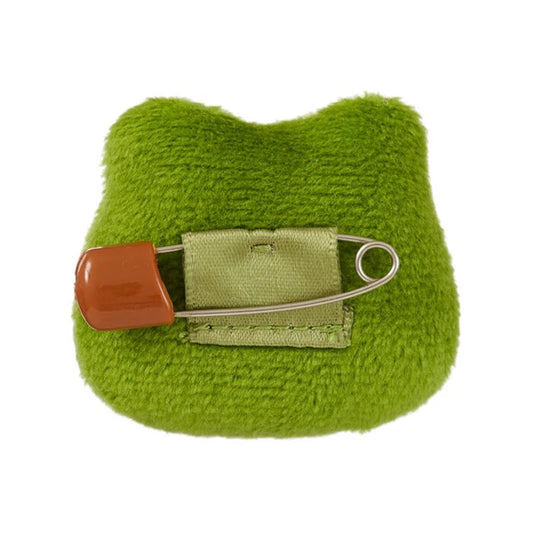Frog Plush Badge/Brooch | Sekiguchi x Gamakun and Kaeru-kun (Japan)