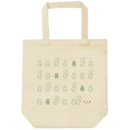 Frogs Cotton Eco Tote Bag | Hama Bunsyo (Japan)