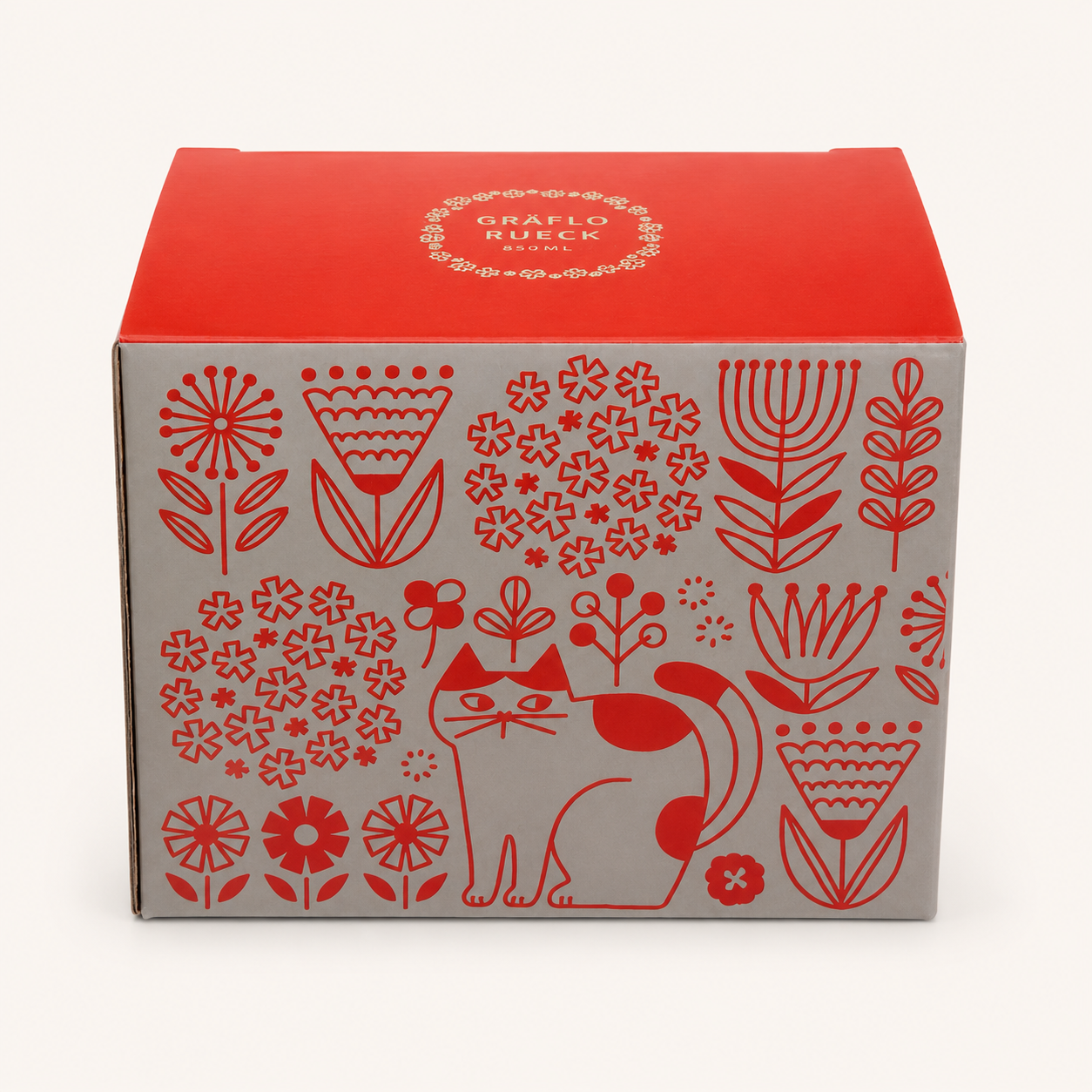 Flower Garden Cat Mug | Decole (Japan)
