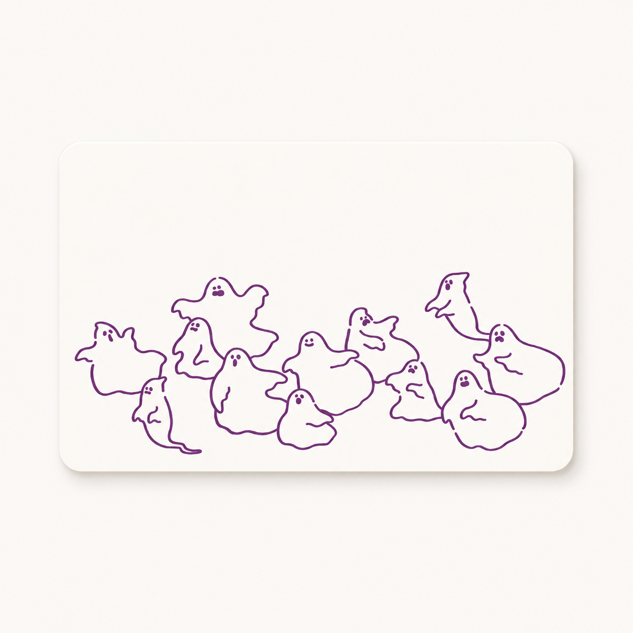 Ghost Mini Message Letterpress Card | Matoka (Japan)