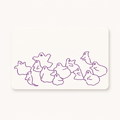 Ghost Mini Message Letterpress Card | Matoka (Japan)
