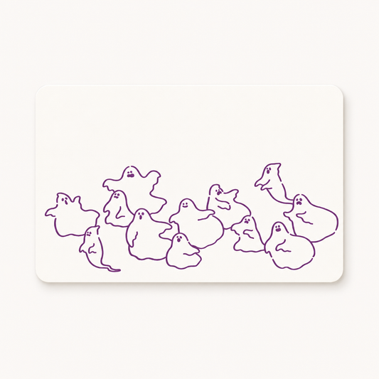 Ghost Mini Message Letterpress Card | Matoka (Japan)