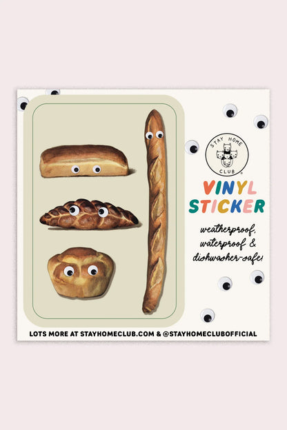 Googly Bread Vinyl Sticker | Olivia Mew (Canada)