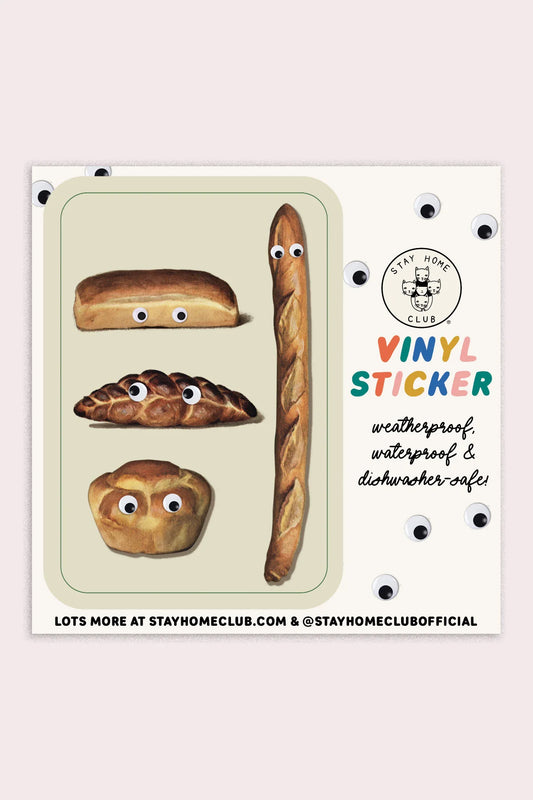 Googly Bread Vinyl Sticker | Olivia Mew (Canada)