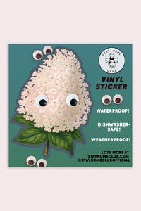 Googly Hydrangea Vinyl Sticker | Olivia Mew (Canada)