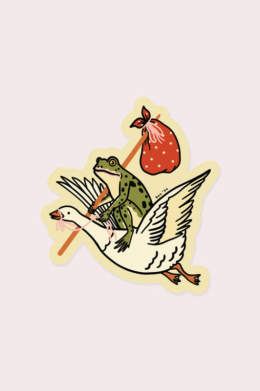 Goose Ride Vinyl Sticker | Olivia Mew (Canada)