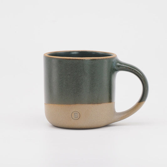 Ceramic Bricks Mug | Green Semi Gloss Finish | Chips (Japan)