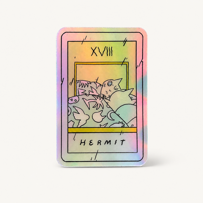 Hermit Tarot Vinyl Sticker | Deth P. Sun (CA)