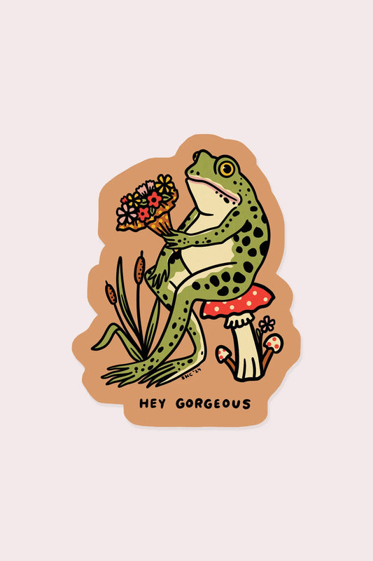 Hey Gorgeous Vinyl Sticker | Olivia Mew (Canada)