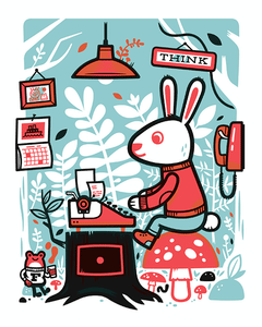 Home Office Screenprint | Little Friends of Printmaking (CA)