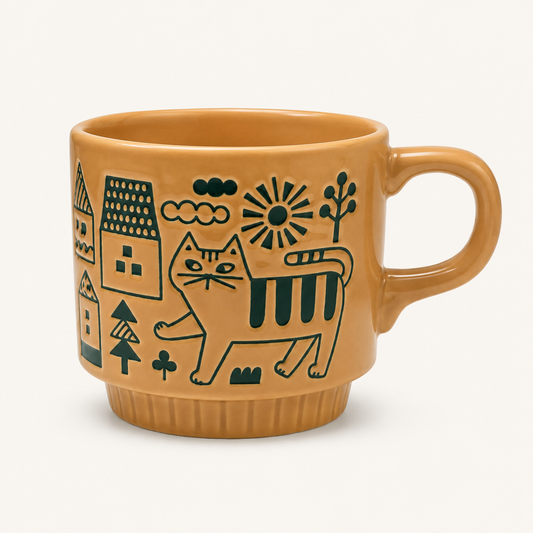 Cozy Town Cat Mug | Decole (Japan)