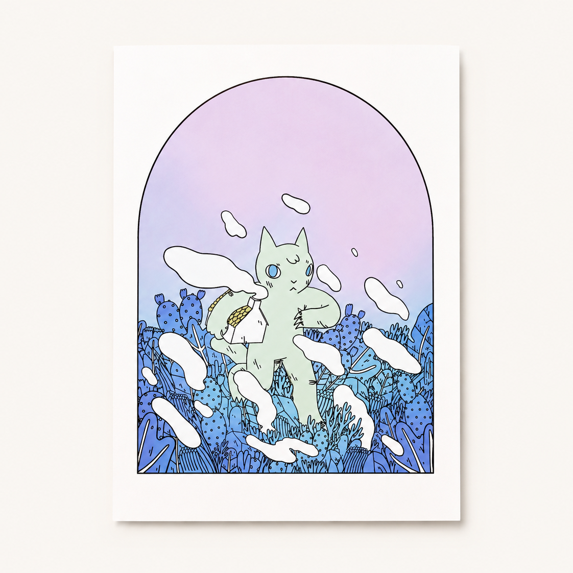 Little House Cat Postcard Print | Deth P. Sun (CA)
