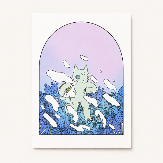 Little House Cat Postcard Print | Deth P. Sun (CA)