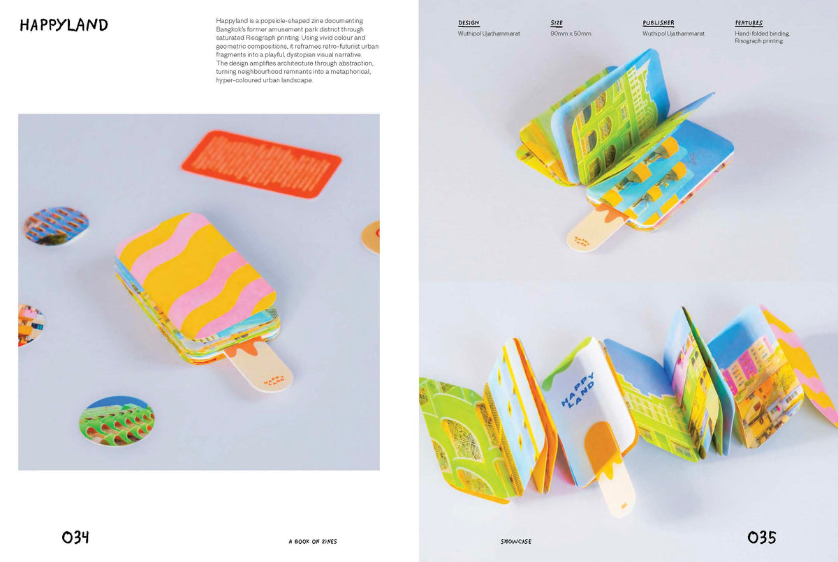 Inside spread from A Book on Zines by Victionary