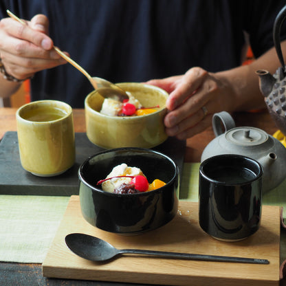 Ceramic Huege Matcha Bowl | Yellow | Chips (Japan) (Copy)
