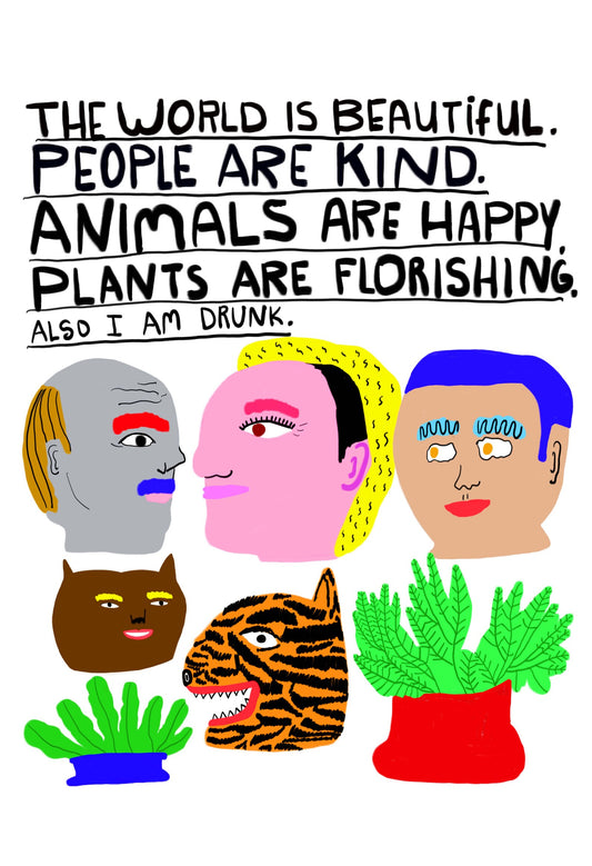 The World is Beautiful Art Print | Kelly Puissegur (LA)