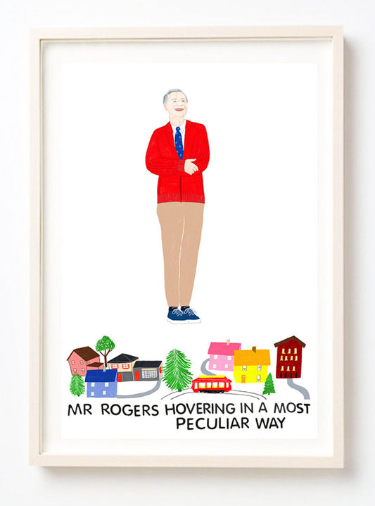 Mr Rogers Hovering Art Print | Kelly Puissegur (LA)