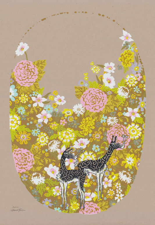 Deer in Garden Screen Print | Daria Tessler (OR)