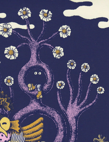 Kid In Bird Hat with Dog Screenprint | Daria Tessler (OR)