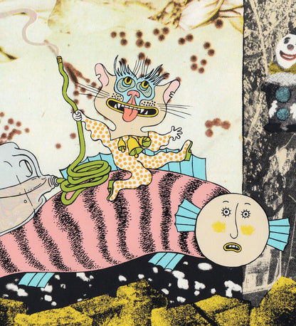 Cat Riding Fish Screen Print | Daria Tessler (OR)