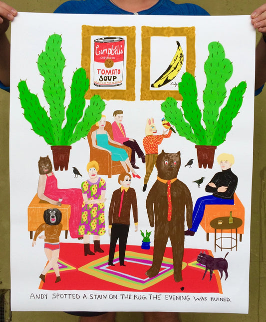Andy Spotted A Stain Art Print | Kelly Puissegur (LA)