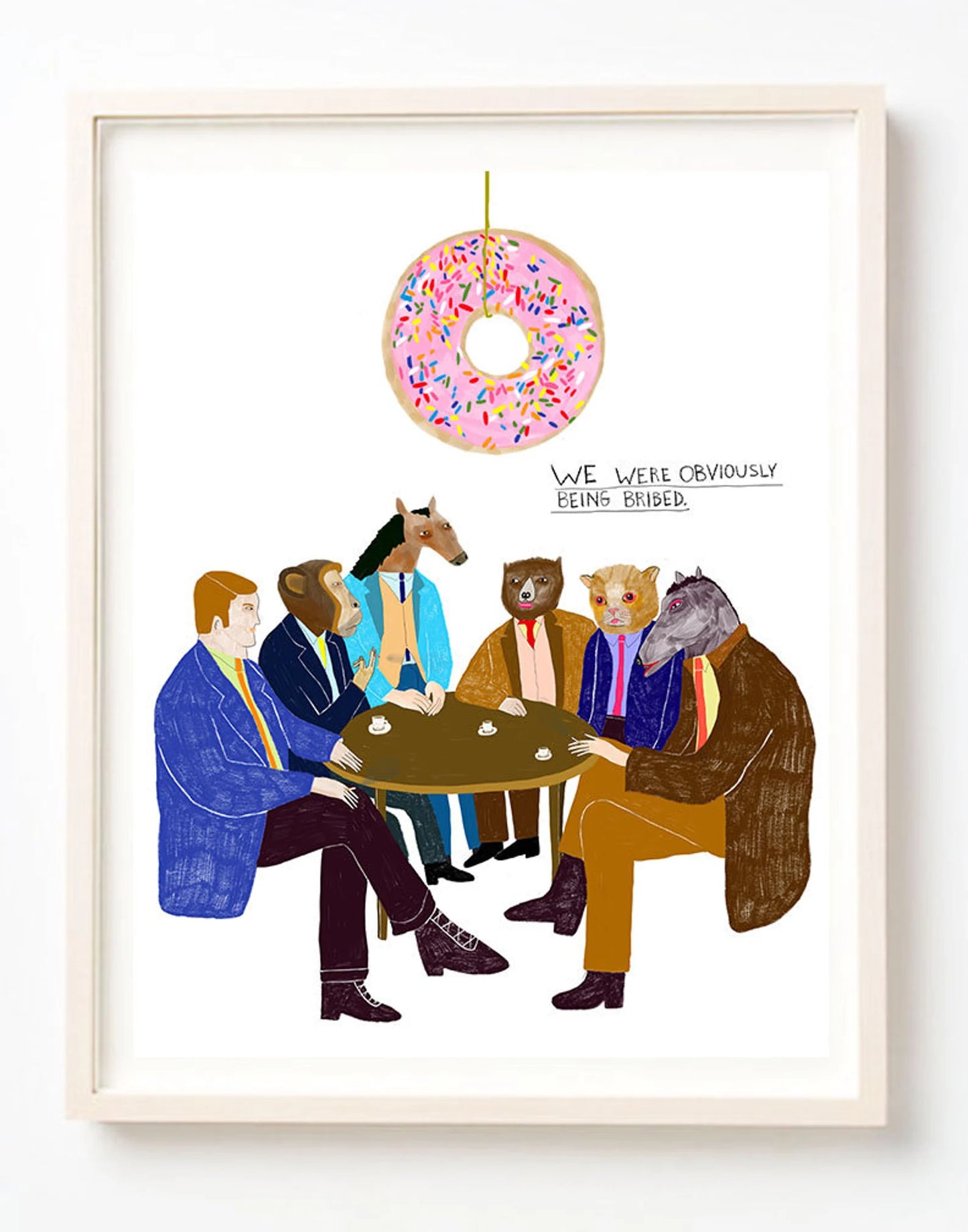 Obviously Being Bribed Art Print | Kelly Puissegur (LA)