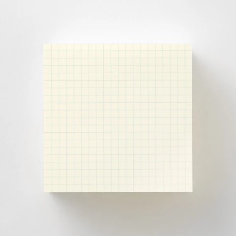 Midori MD Block Memo Pad in Grid, cream MD Paper printed with a pale grid