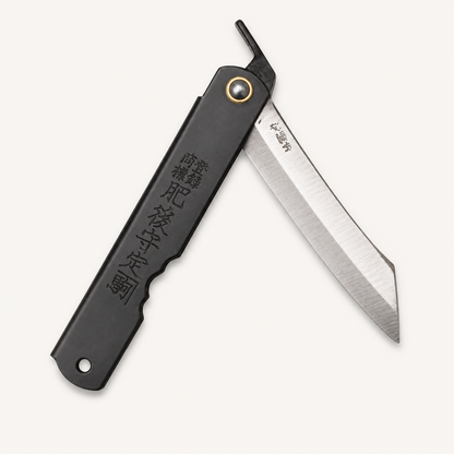 Triple Layered SK Folder Knife | Black | Nagao Higonokami (Japan)