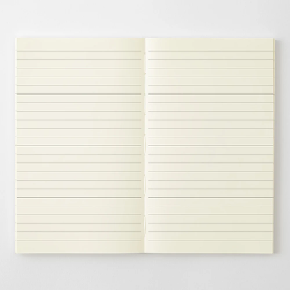 Midori MD Notebook Diary 2027 opened to ruled memo pages