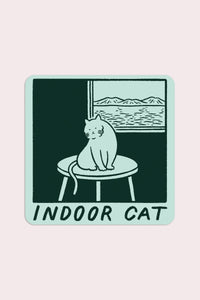 Indoor Cat Vinyl Sticker | Satoshi Kurosaki