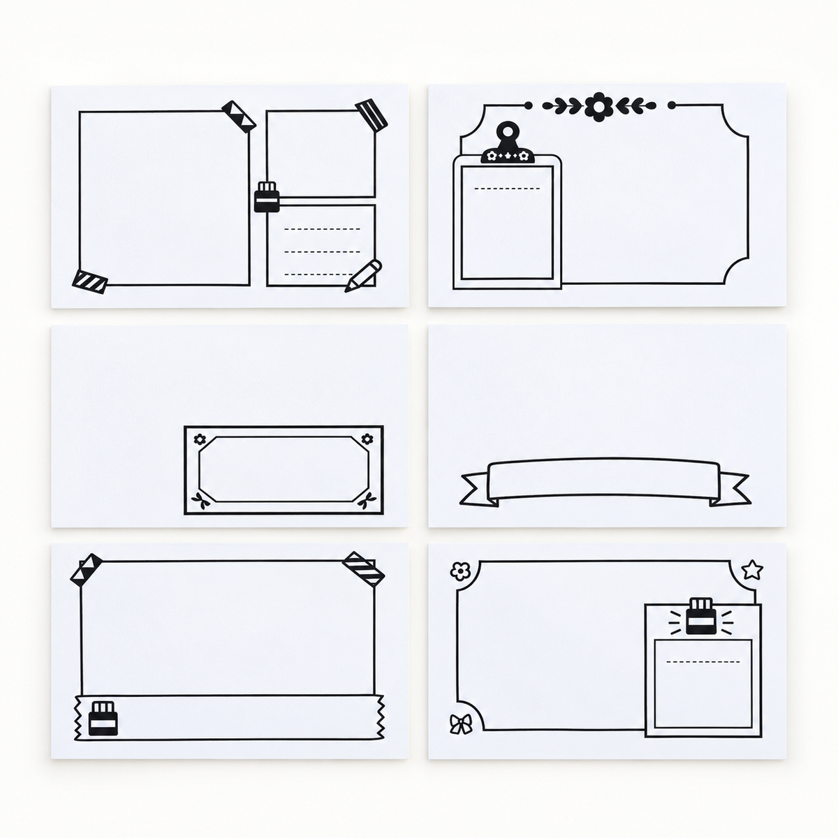 Little Journal Ink Swatch Cards | Pack of 12 | Thousand Skies (CA)