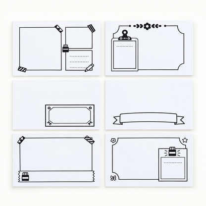 Little Journal Ink Swatch Cards | Pack of 12 | Thousand Skies (CA)